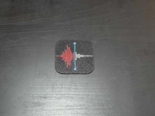 voice memos app icon iphone coaster by malctheoracle household decor appicon ios voicememos apple 3d print model - Mito3D