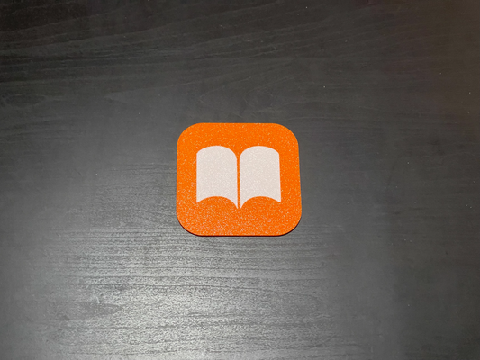 books app icon iphone coaster by malctheoracle household decor appicon ios apple 3d print model - Mito3D