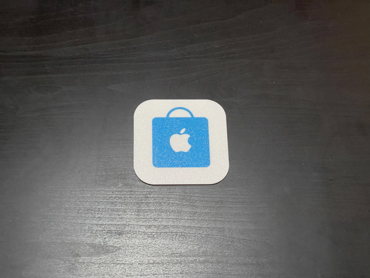 apple store app icon iphone coaster by malctheoracle household decor appicon ios applestore 3d print model - Mito3D