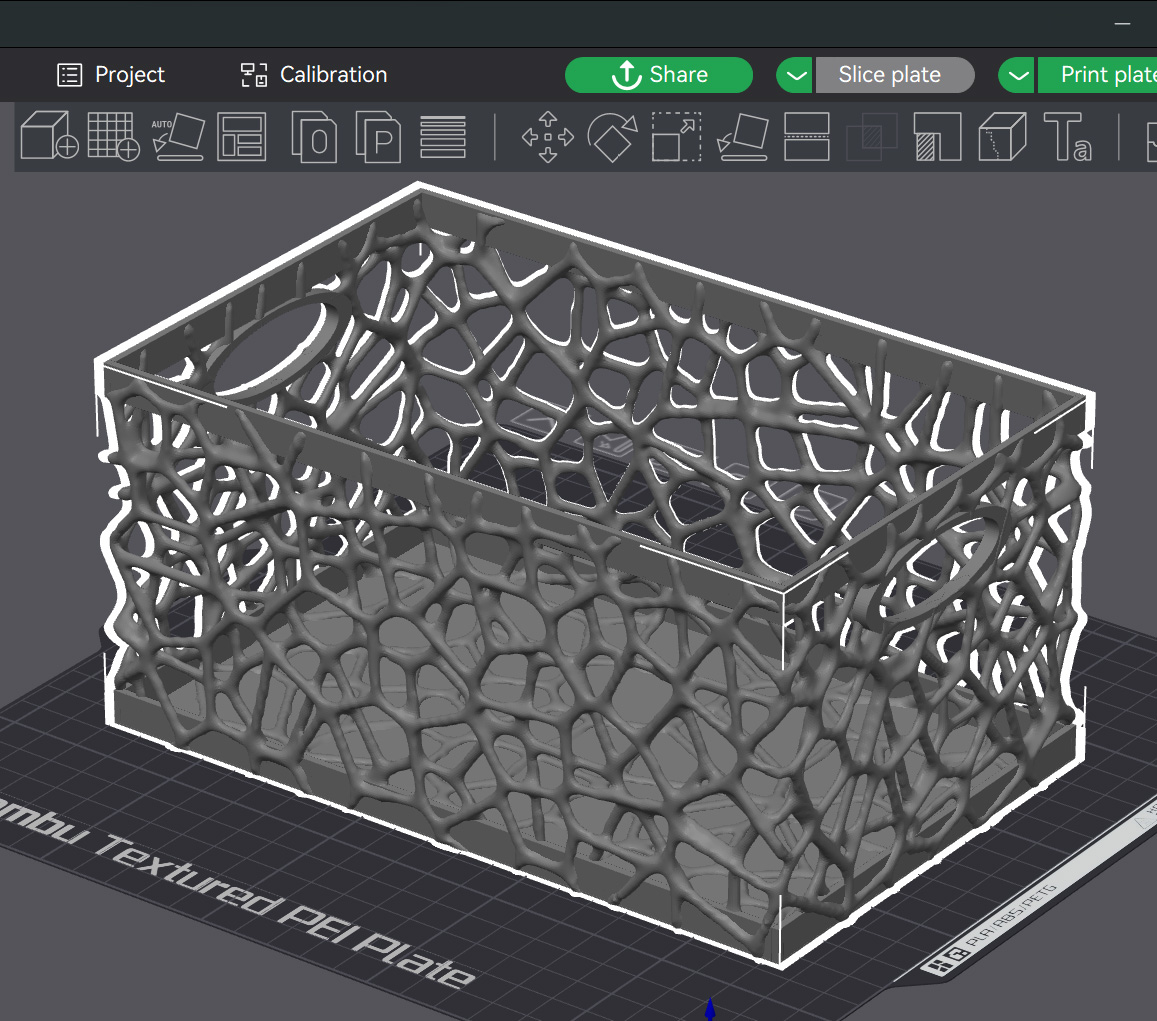 voronoi caixa alças sólido by dohara1985 casa escritório recipiente lidar caixote concurso voronoidesign 3D print model - Mito3D