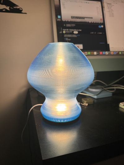 translucide lampe by 3ddyfaber art modèles led 3d print model - Mito3D