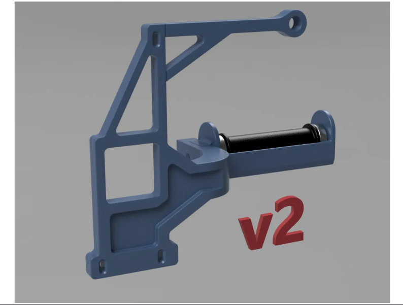 bambu x1c p1s montieren spule halter unterstützung v2 by bc designs 3d drucker zubehör spulenhalter bambulab 3D print model - Mito3D