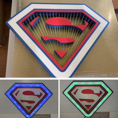 supermanstring led lamp by 3ddyfaber art models superman string 3d print model - Mito3D