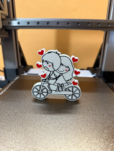 enamorados bicicleta by josedj casa decoración amor san valentino san valentin pareja 3d print model - Mito3D