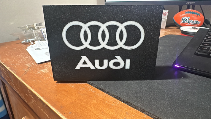 audi logo hafif kutu by jweldridge04 3d yazıcı aksesuarlar 3d print model - Mito3D