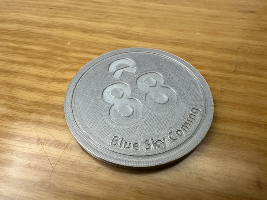 nio puntos moneda by chica peligrosa arte insignias 3d print model - Mito3D