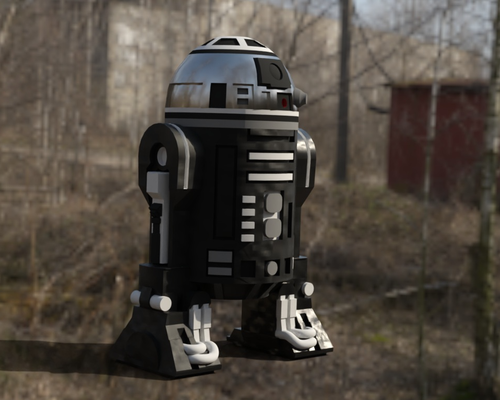 roboter r2 pz1 by acnet3d spielzeuge spiele krieg sterne star kriege r2d2 r2pz1 schwarz 3d print model - Mito3D