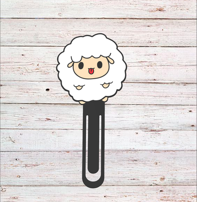 bookmark sheep kawaii by terabite art 2d cartoon 3d print model - Mito3D