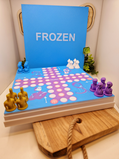 congelé ludo mensch régner nichement by bastelstuebchen123 jouets jeux planche mourir eiskoenigine elsa anna olaf kristoff christoph aerger jeu plateau jeu frozen2 neige bonhomme 3d print model - Mito3D