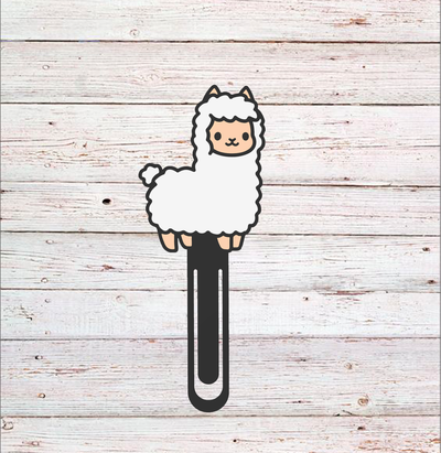 bookmark llama kawaii by terabite art 2d cartoon animal animals 3d print model - Mito3D