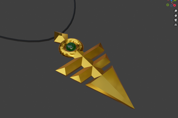 yu-gi-oh zexal emperor key by props & cosplays necklace yugioh yugiohtcg 3d print model - Mito3D