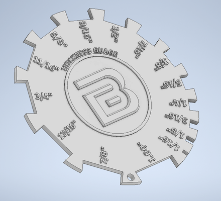 épaisseur jauger by chasseurwisham outils mesure outil mesurer ruban porte clés pouce norme 3d print model - Mito3D