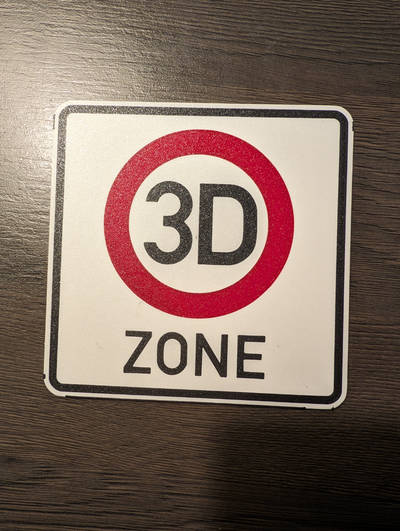 3d zona schild by nicowernke impresora accesorios etiquetado pintor salir 3d print model - Mito3D