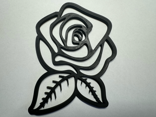 rose geometric wall art by moriel 2d 3d print model - Mito3D