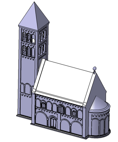 gotisch kirche by miniaturen architektur mittelalterlich miniatur 3d print model - Mito3D