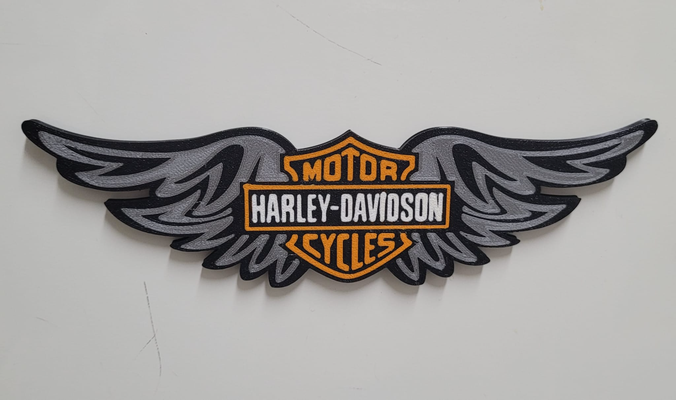 harley davidson wings magnet by fenix3d art signs & logos 3d print model - Mito3D