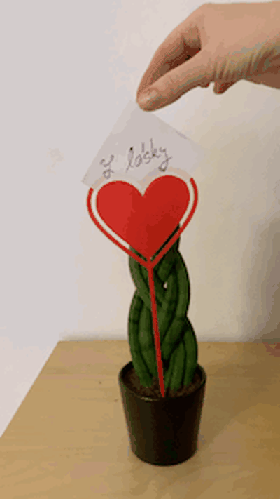 liebe botschaft blume einfügen by prdak27 kunst 2d valentinstag 3d print model - Mito3D