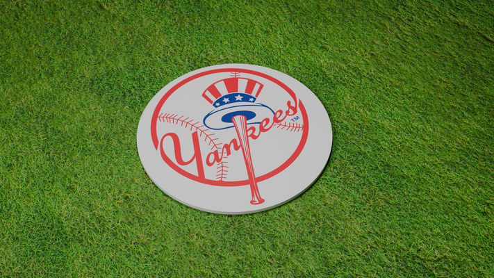 york yankees coaster by miker73 household decor mlb baseball coasters 3d print model - Mito3D