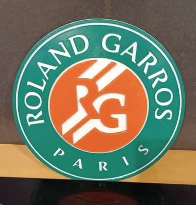roland garros logo 2 renk by allan fonroques sanat işaretler logolar tenis rolandgarros 3d print model - Mito3D