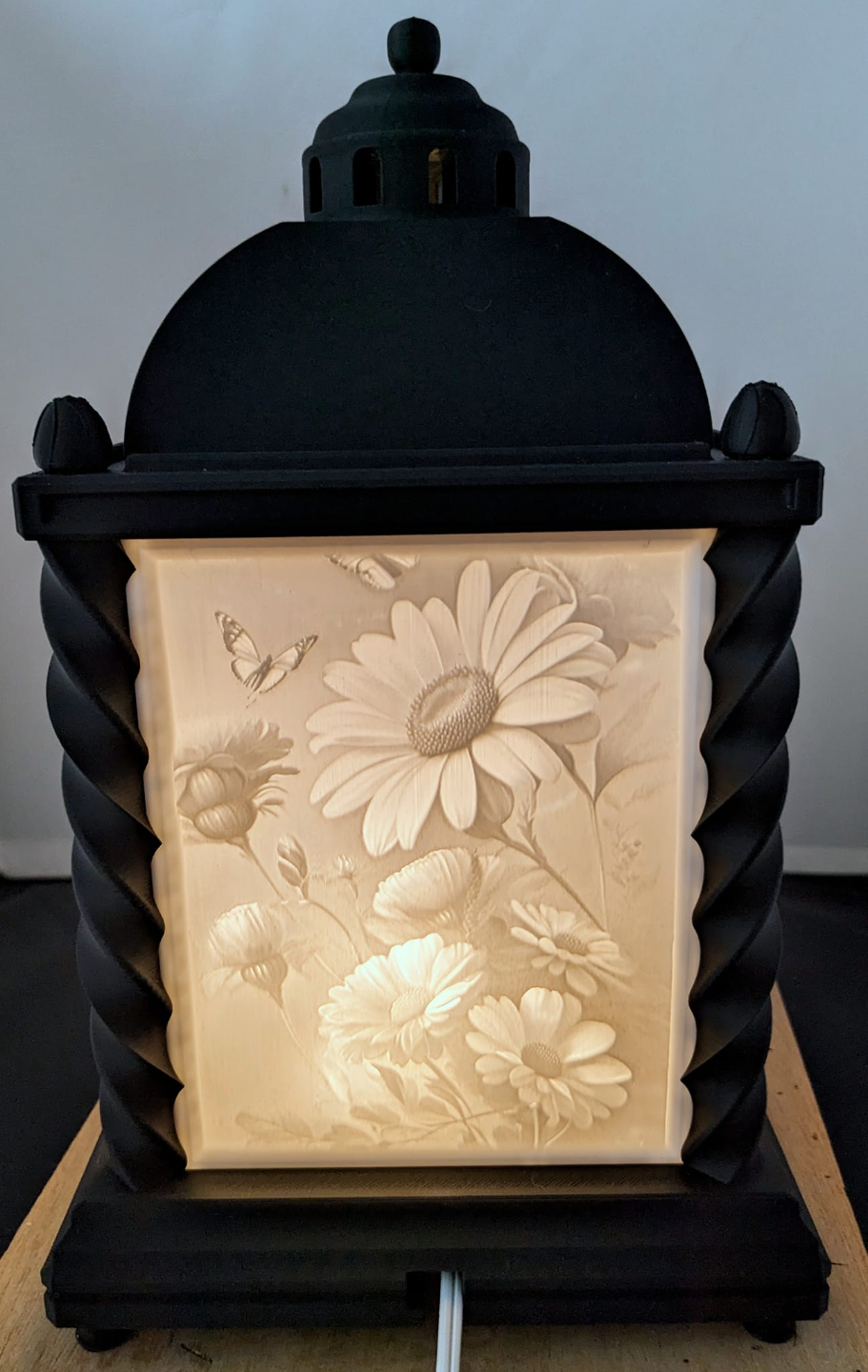 4 vitre lithophane lanterne e12 candélabre ampoule by josh ménage décor lumière cadeau mémorial 3D print model - Mito3D