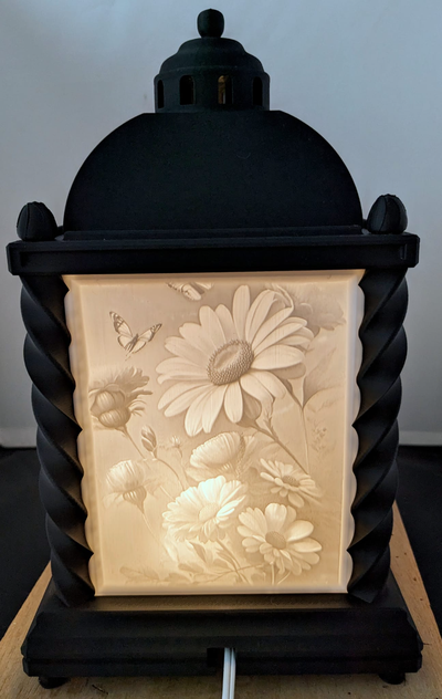 4 feld lithophan laterne e12 kandelaber birne by josh haushalt dekor licht geschenk denkmal 3d print model - Mito3D