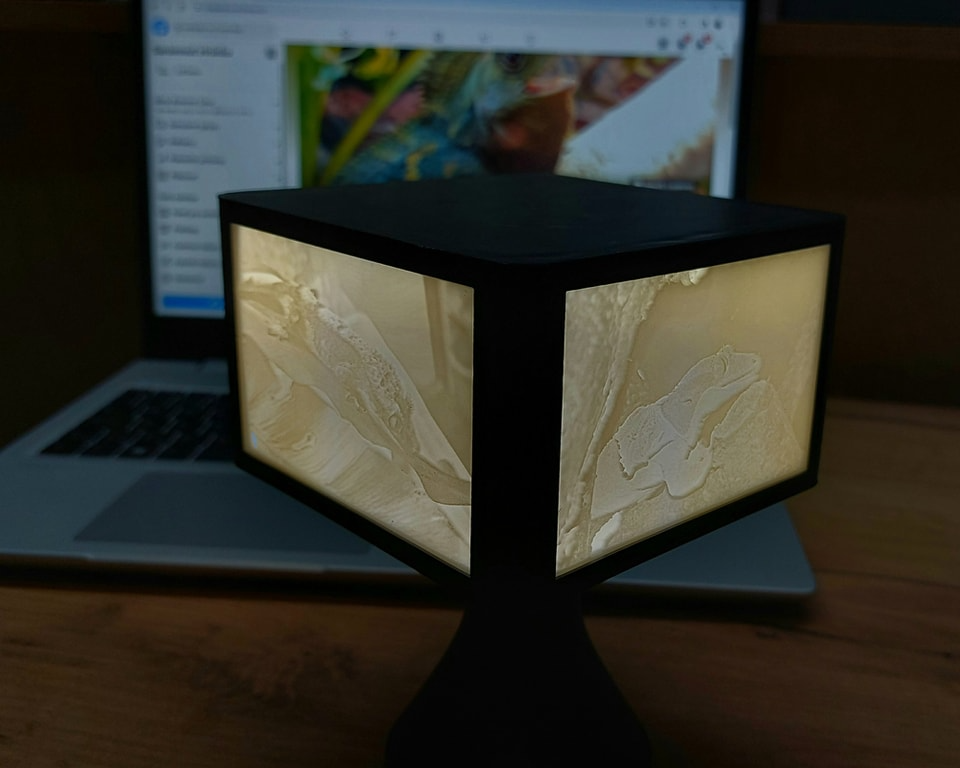 lampe photo 100x67 4pcs by 3dtissk art modèles lithophane supporter 3D print model - Mito3D