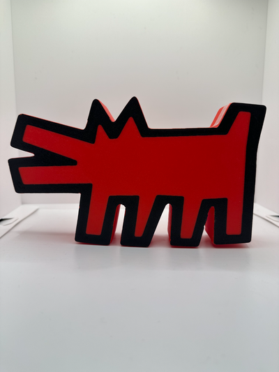 keith haring ladrido perro by cb3dmaker arte esculturas keith haring caja 3d print model - Mito3D