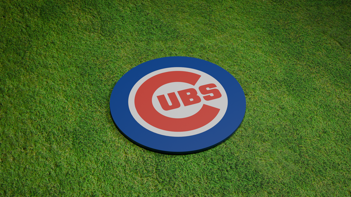 chicago cubs coaster by miker73 household decor mlb baseball coasters 3d print model - Mito3D