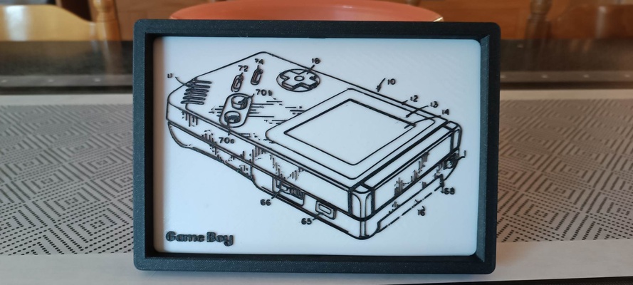 spiel junge patent kunst text neu gemischt by allan fonroques zeichen logos game boy 3d print model - Mito3D