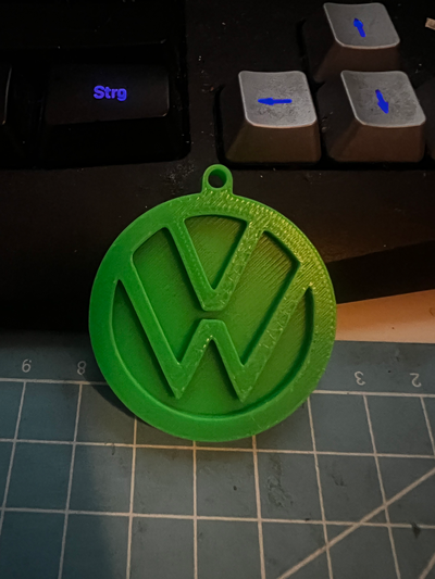 vw portachiavi semplice veloce stampa remixato by paddys passatempo fai veicoli volkswagen chiave catena 3d print model - Mito3D