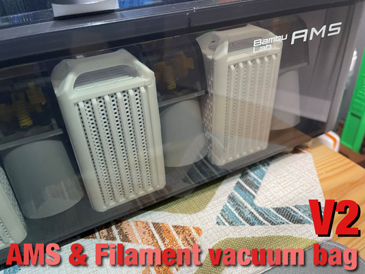 ams kieselsäure gel box v2 by chameko 3d drucker zubehör trockenbox filament vakuum 3d print model - Mito3D