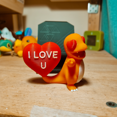 charmander in love version remixed by big simi toys & games characters poke ball pokemon 3d art baby blender blender3d character mashup red cute fan colored pokeball cartoon cartooncharacter ams starter collectable gift saint valentin valentine saint-valentin lover valentine's day 3d print model - Mito3D