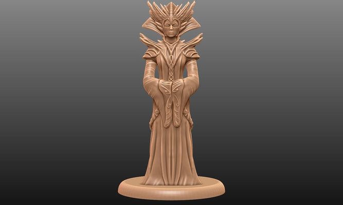 head enchantress supportless dnd miniature remixed by darkwing miniatures people dndmini dndminiature mini ttrpg dungeon dragons dungeonanddragons 3d print model - Mito3D