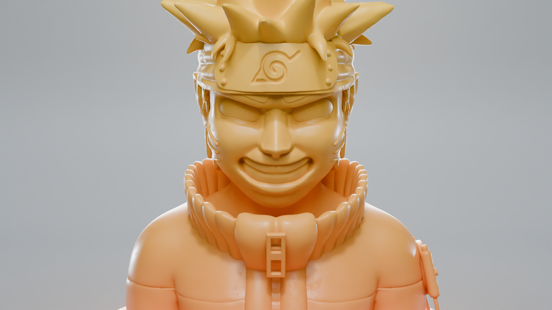 uzumaki naruto by mv design giocattoli giochi personaggi manga anime carattere fallimento capelli statua cerchio sorridi viso corpo abiti realistico stilizzato stilizzare animazione gioco rotazione dettagli 3d stampa mangaanime giallo arancia blu foglia villaggio delle foglie ninja combattente combattimento clone cloni ombra 3D print model - Mito3D