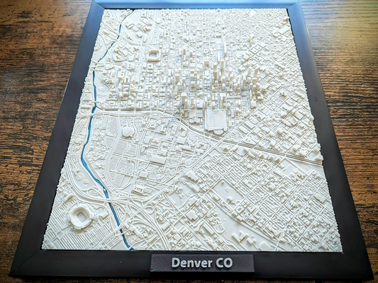 denver colorado 3d mini ampla by jarvijar miniaturas co cidade paisagem urbana eua miniatura broncos montanhas rochosas avalanche estádio arena arquitetura panorama geografia rio américa edifícios horizonte água quadro armação 3d print model - Mito3D