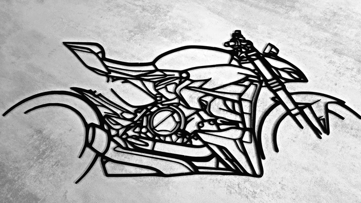 ducati combattente strada silhouette murale by scottydt passatempo fai veicoli dal muro 3d print model - Mito3D