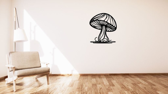 pilz mauer dekoration by kutnohormac kunst 2d 2dart 2dwallart 3dart 3dwallart schlafzimmer dekor zuhause haus wohnkultur wohnzimmer minimalistisch pflanze wandkunst wandhalterung 3d print model - Mito3D