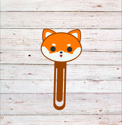 bookmark shiba inu cute dog kawaii by terabite art 2d animals animal book books segnalibros segnalibri libro libri 3d print model - Mito3D