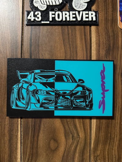 mk5 toyota supra boite lumière mur art by tropiquetiturbo 2d dérive grognon dur wangan mk4 a80 a90 jza90 jdm 3d print model - Mito3D