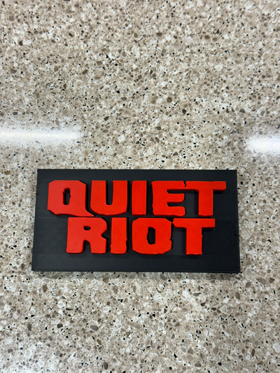 quiet riot band sign remixed by davglass 3d printer test models rock metal 3d print model - Mito3D