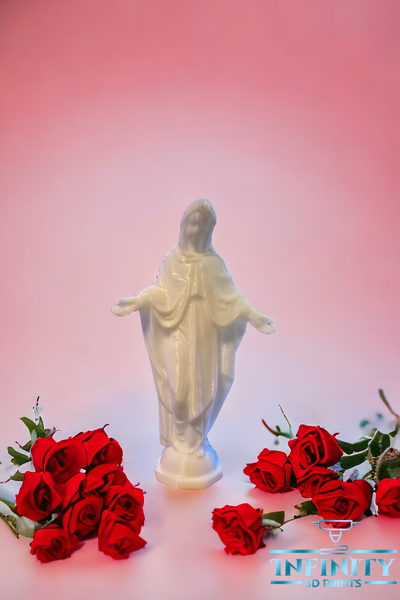 marie statue by infini 3d impressions art sculptures dieu jésus traverser prier rapide facile église vite 3d print model - Mito3D