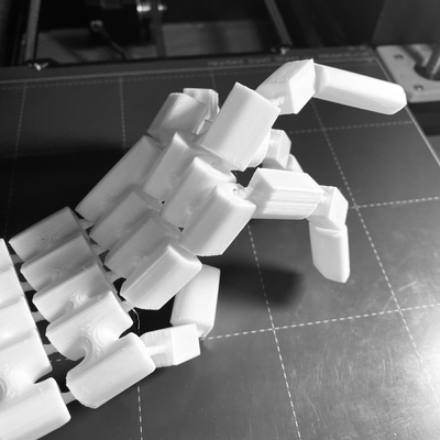 hand by 3esign eth kunst skulpturen arm mechanisch roboter 3d print model - Mito3D