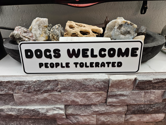 dogs people tolerated by lazybeams generative 3d model my sign 3d print model - Mito3D