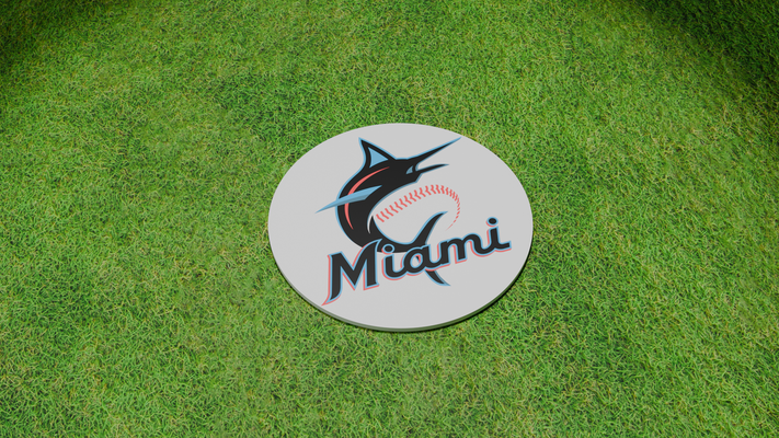 miami marlins coaster by miker73 household decor baseball coasters 3d print model - Mito3D