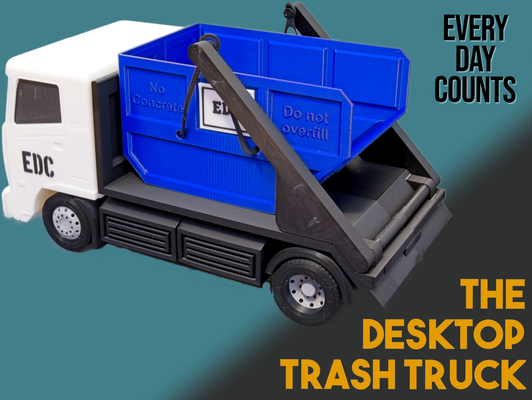 desktop spazzatura camion by giorno conta domestico ufficio bidone sciocchezze salta veicolo 3d print model - Mito3D