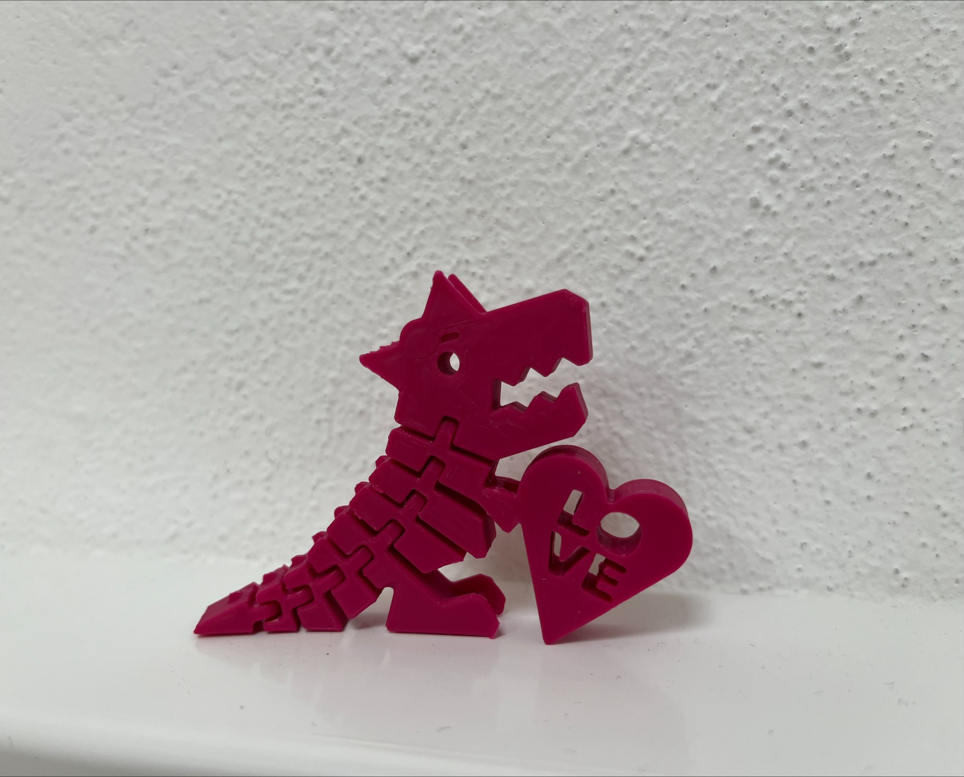 encantador flexi rex remezclado by tommi arte esculturas amor flexirex enamorado arco 3D print model - Mito3D