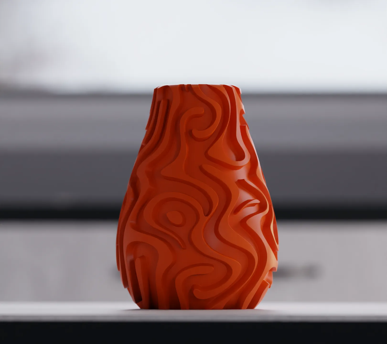 strudel muster vase by jwalker55 haushalt dekor 3D print model - Mito3D