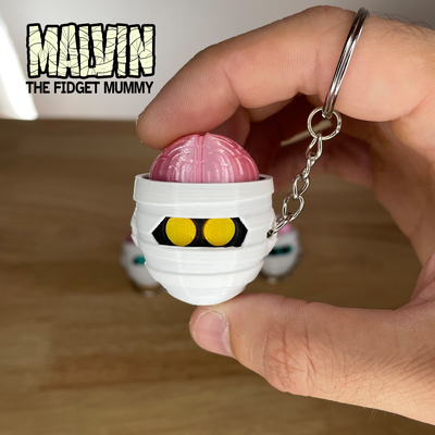 malvin agiter momie halloween by filar3d outils gadgets porte clés jouet 3d print model - Mito3D