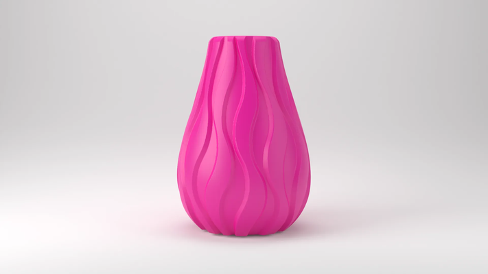 verticale vagues vase by jwalker55 ménage décor mode 3d print model - Mito3D