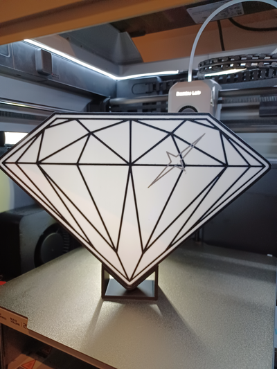 diamantado caixa luz by 3dgifts be arte sinais logotipos logotipo 3d print model - Mito3D